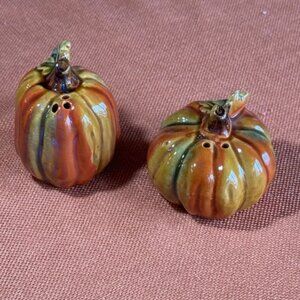 Multi-colored Pumpkin Salt and Pepper Shakers